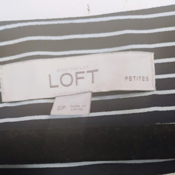 LOFT Petites Striped Sleeve Contrast Dress in Size Small - Picture 7 of 7